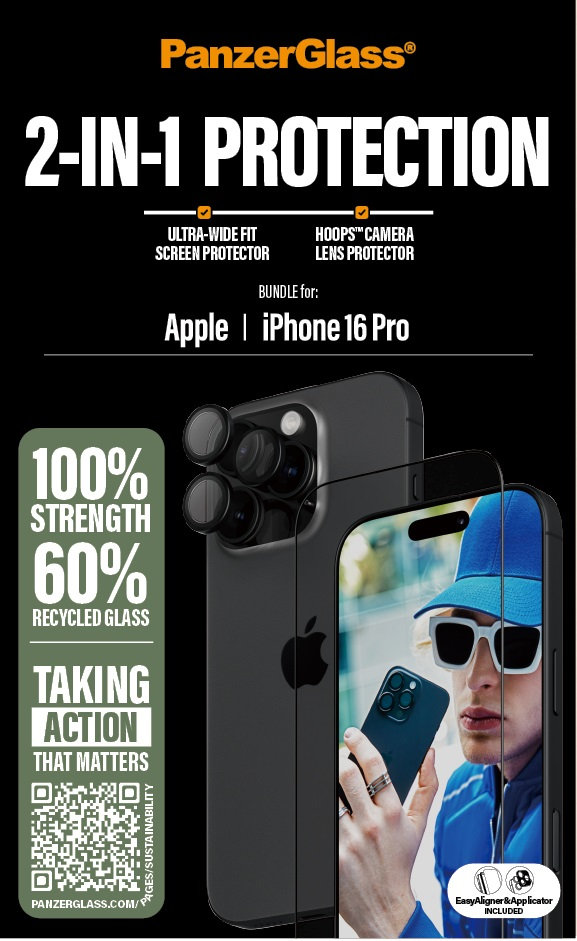 Bundle Hoops + Tvrdené sklo UWF pre iPhone 16 Pro