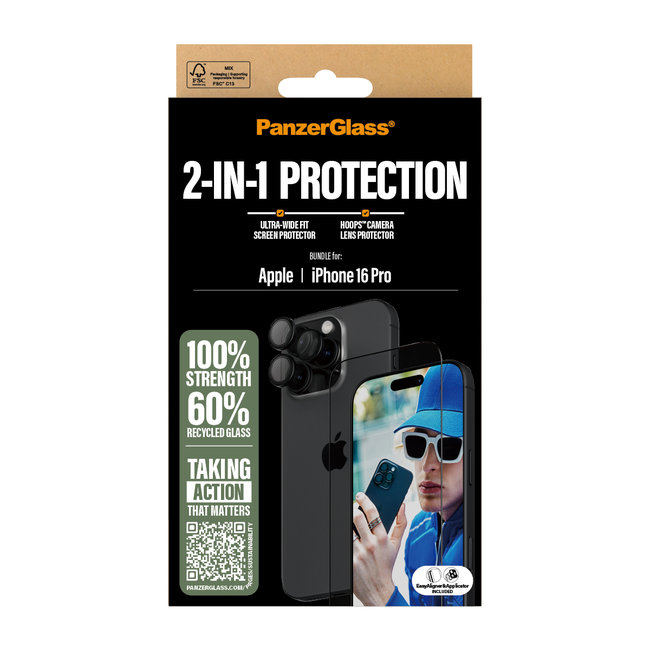 Bundle Hoops + Tvrdené sklo UWF pre iPhone 16 Pro