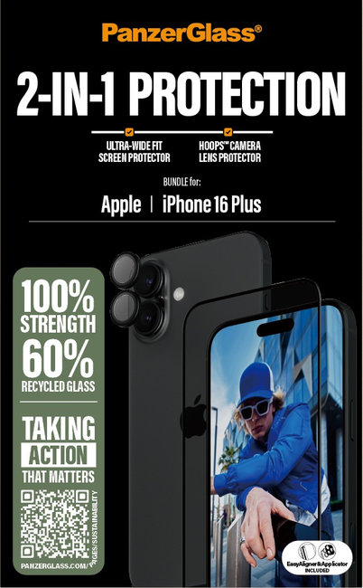 Bundle Hoops + Tvrdené sklo UWF pre iPhone 16 Plus