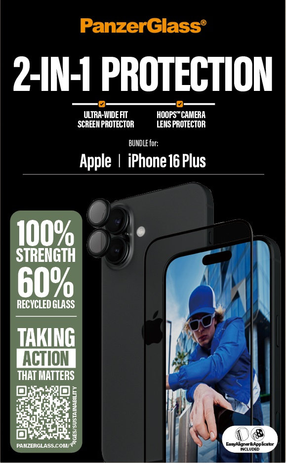 Bundle Hoops + Tvrdené sklo UWF pre iPhone 16 Plus