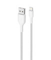 PURO - Kábel USB-A/MFI Lightning, 12 W, Kevlar, látkový, 1,2 m, biela