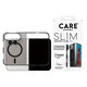 CARE - Puzdro SL1M Smokey s čiernym MagSafe pre iPhone Duo, transparentná