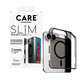 CARE - Puzdro SL1M Smokey s čiernym MagSafe pre iPhone Duo, transparentná