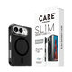 CARE - Puzdro SL1M Smokey s čiernym MagSafe pre iPhone Duo, transparentná
