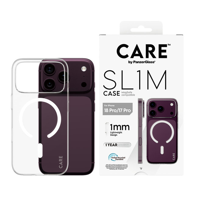 CARE - Puzdro SL1M s MagSafe pre iPhone 18 Pro/17 Pro, transparentná