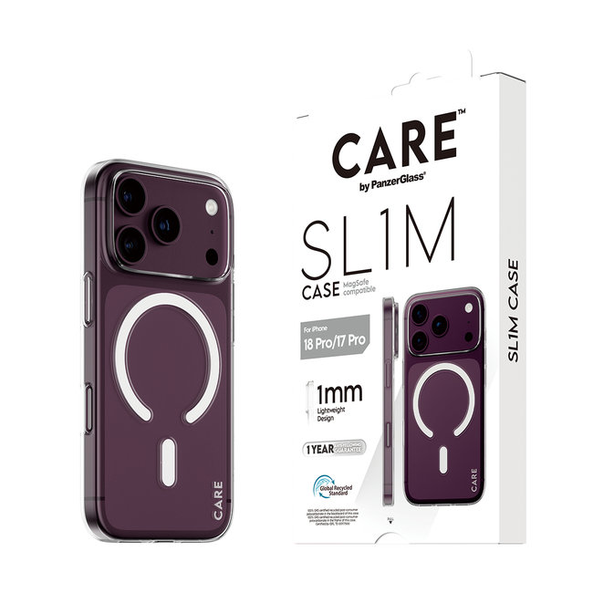 CARE - Puzdro SL1M s MagSafe pre iPhone 18 Pro/17 Pro, transparentná