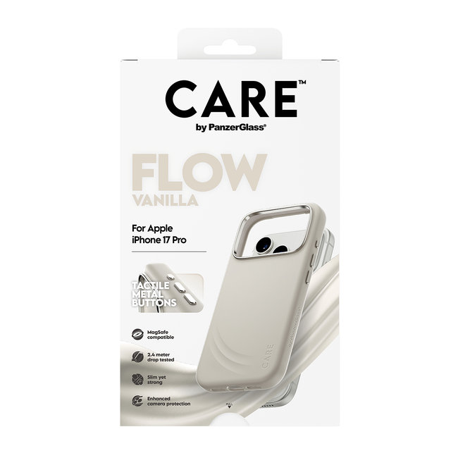 CARE - Puzdro FLOW s MagSafe pre iPhone 17 Pro, vanilla