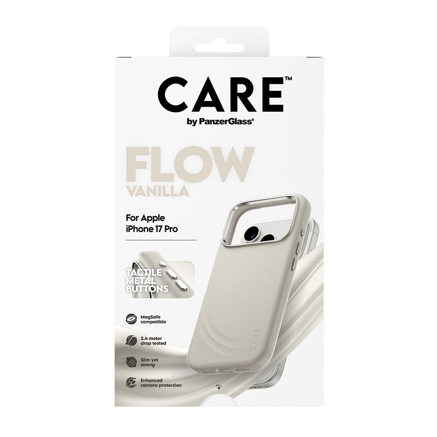 CARE - Puzdro FLOW s MagSafe pre iPhone 17 Pro, vanilla