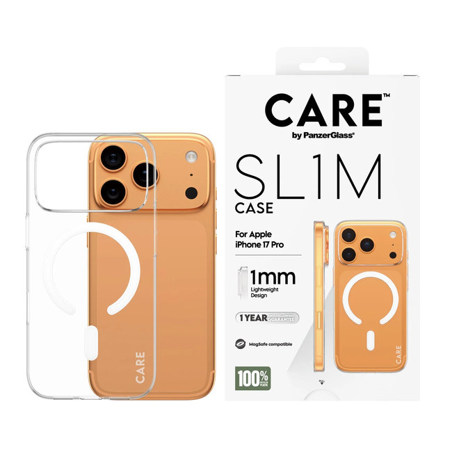CARE - Puzdro SL1M pre Apple iPhone 17 Pro, transparentná