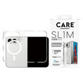 CARE - Puzdro SL1M s bielym MagSafe pre iPhone Duo, transparentná
