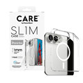 CARE - Puzdro SL1M s bielym MagSafe pre iPhone Duo, transparentná