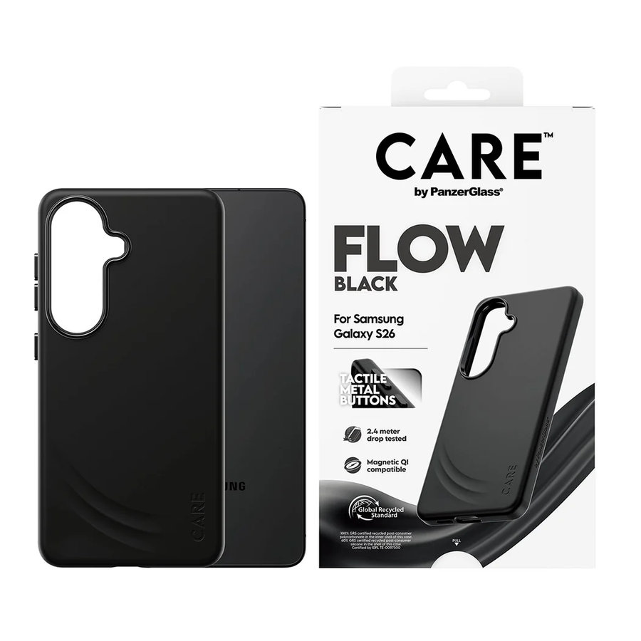 CARE - Puzdro FLOW s QI pre Samsung Galaxy S26, čierna