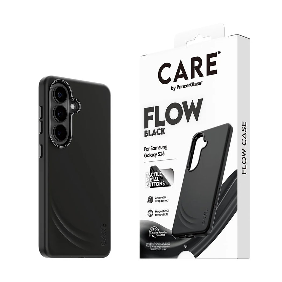 CARE - Puzdro FLOW s QI pre Samsung Galaxy S26, čierna