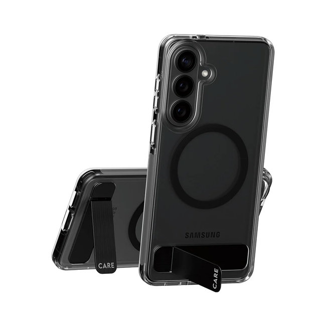 CARE - Puzdro Kickstand s čiernym QI pre Samsung Galaxy S26+, čierna