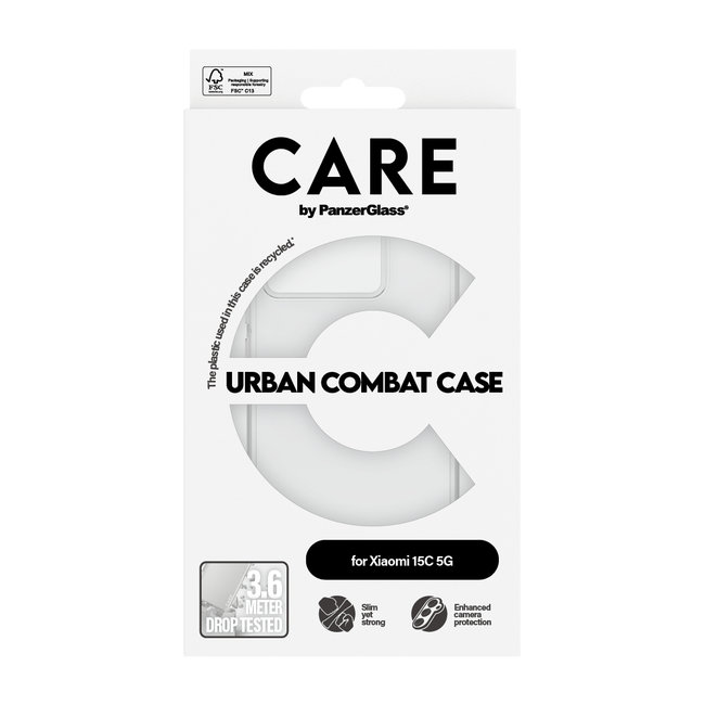 CARE - Puzdro Urban Combat pre Xiaomi 15C 5G, transparentná