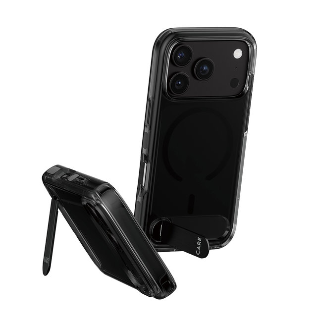 CARE - Puzdro Kickstand s MagSafe pre iPhone 18 Pro/17 Pro, čierna