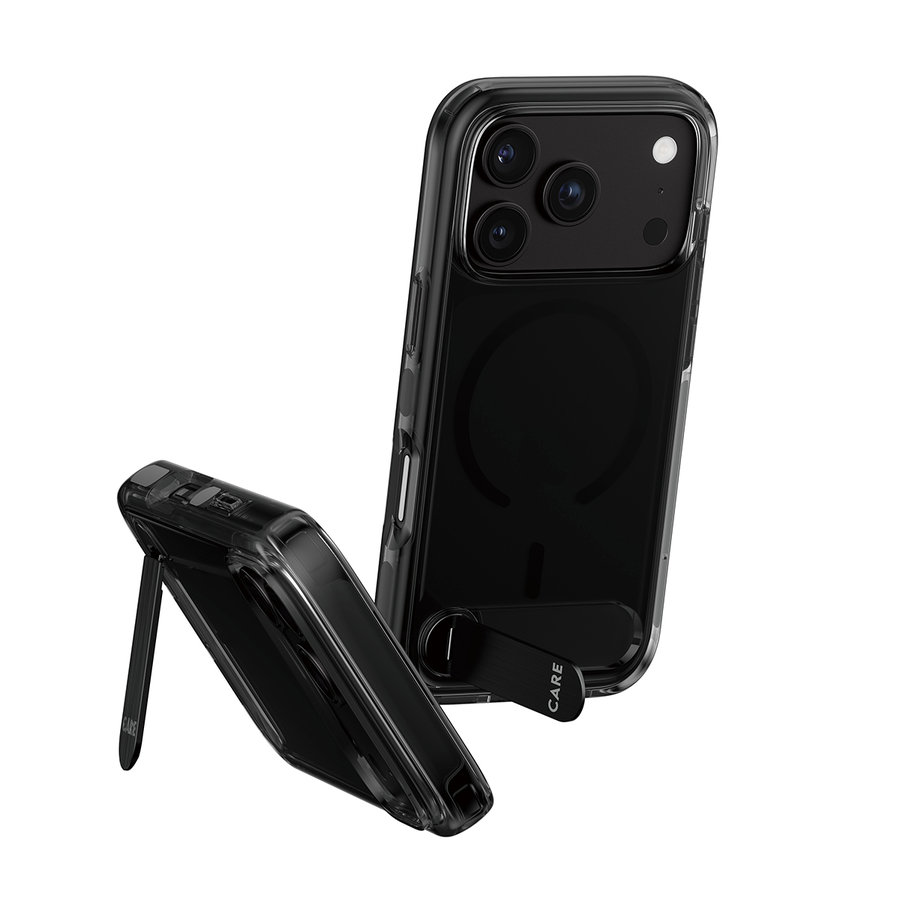 CARE - Puzdro Kickstand s MagSafe pre iPhone 18 Pro/17 Pro, čierna