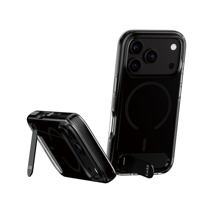 CARE - Puzdro Kickstand s MagSafe pre iPhone 18 Pro/17 Pro, čierna