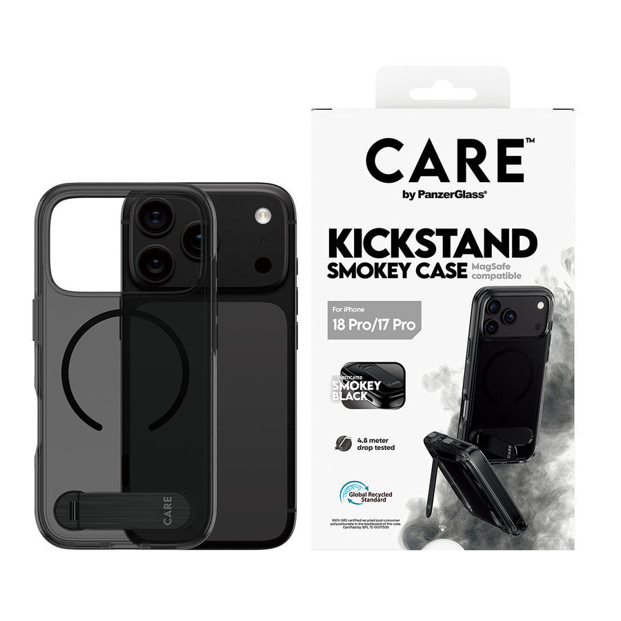CARE - Puzdro Kickstand s MagSafe pre iPhone 18 Pro/17 Pro, čierna