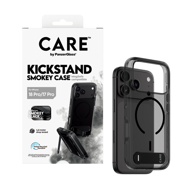 CARE - Puzdro Kickstand s MagSafe pre iPhone 18 Pro/17 Pro, čierna