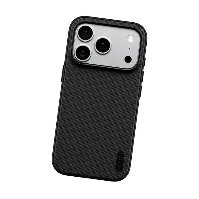 CARE - Puzdro Fusion Fabric s MagSafe pre iPhone 18 Pro/17 Pro, čierna
