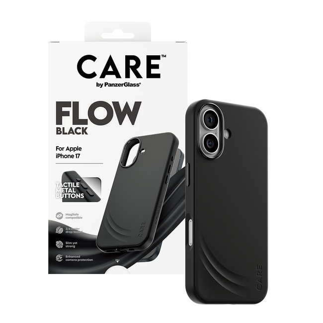 CARE - Puzdro FLOW s MagSafe pre iPhone 17, čierna