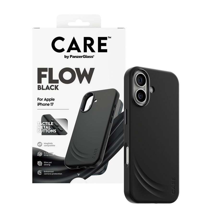 CARE - Puzdro FLOW s MagSafe pre iPhone 17, čierna