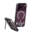 CARE - Puzdro Kickstand s bielym MagSafe pre iPhone 18 Pro/17 Pro, transparentná