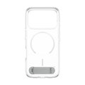 CARE - Puzdro Kickstand s bielym MagSafe pre iPhone 18 Pro/17 Pro, transparentná