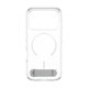 CARE - Puzdro Kickstand s bielym MagSafe pre iPhone 18 Pro/17 Pro, transparentná