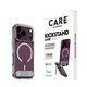 CARE - Puzdro Kickstand s bielym MagSafe pre iPhone 18 Pro/17 Pro, transparentná