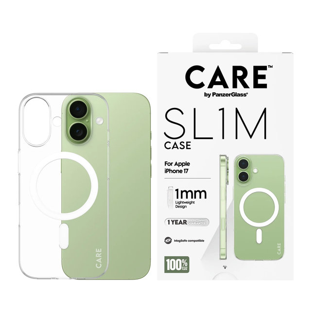 CARE - Puzdro SL1M pre Apple iPhone 17, transparentná