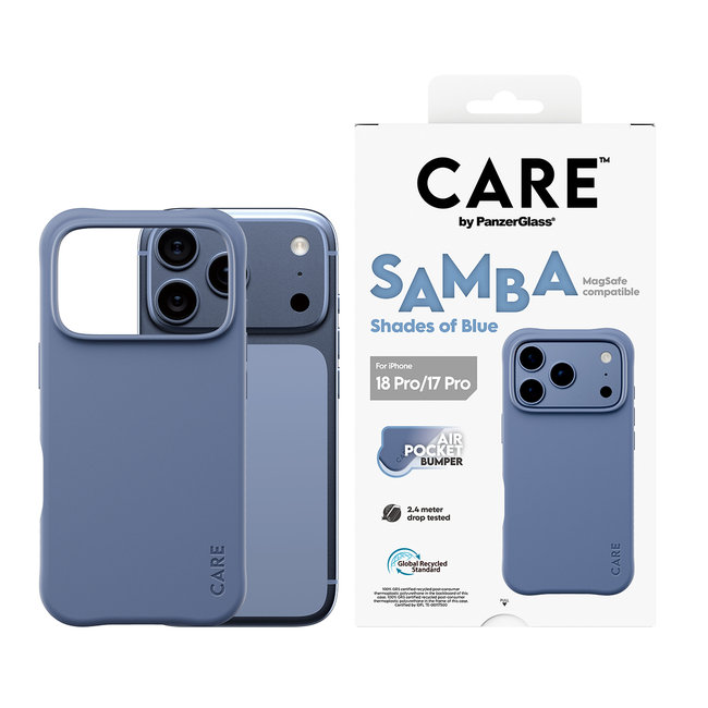 CARE - Puzdro Samba s MagSafe pre iPhone 18 Pro/17 Pro, shades of blue