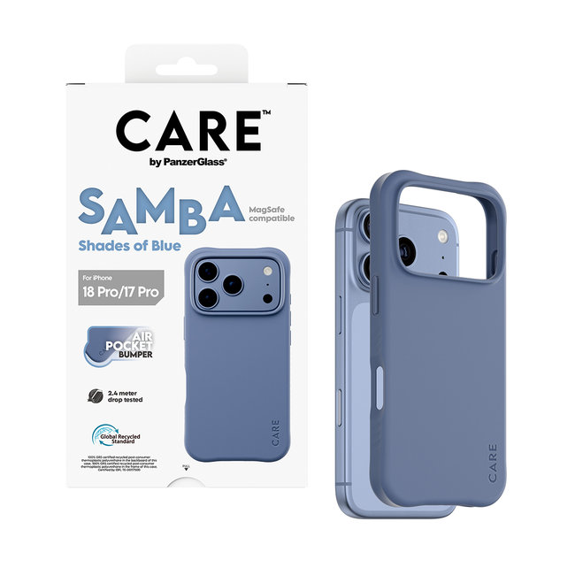 CARE - Puzdro Samba s MagSafe pre iPhone 18 Pro/17 Pro, shades of blue