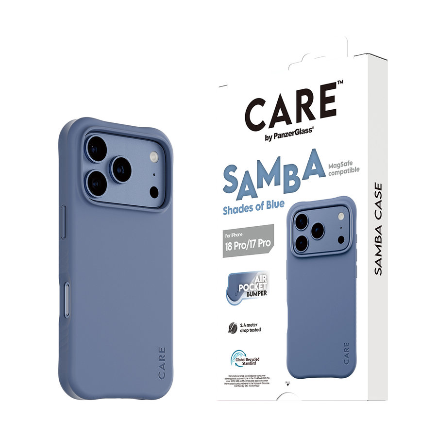 CARE - Puzdro Samba s MagSafe pre iPhone 18 Pro/17 Pro, shades of blue