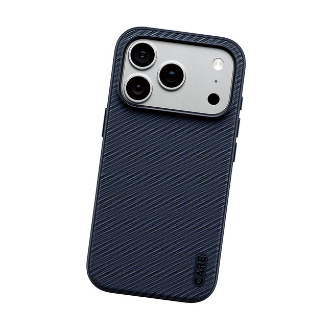 CARE - Puzdro Fusion Fabric s MagSafe pre iPhone 18 Pro/17 Pro, modrá