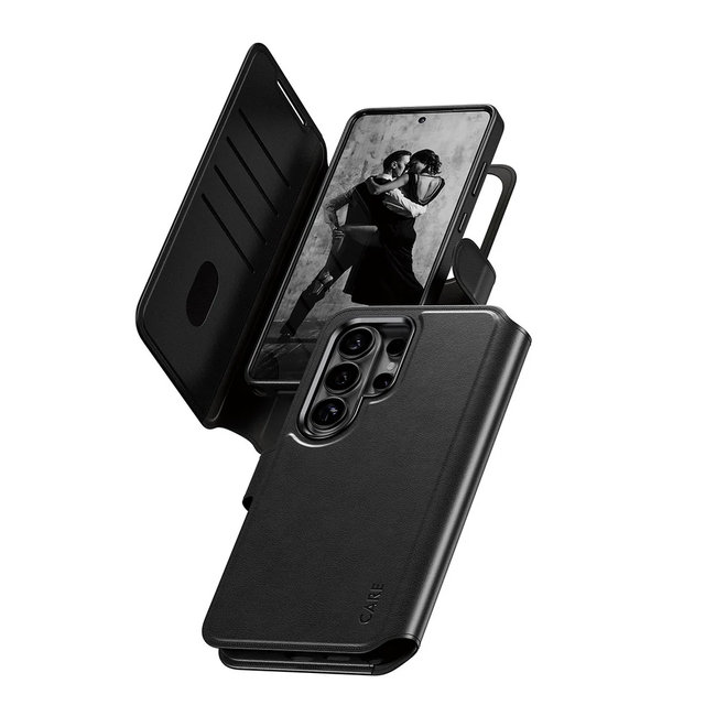 CARE - Puzdro Tango Wallet Two-In-One s QI pre Samsung Galaxy S26 Ultra, čierna