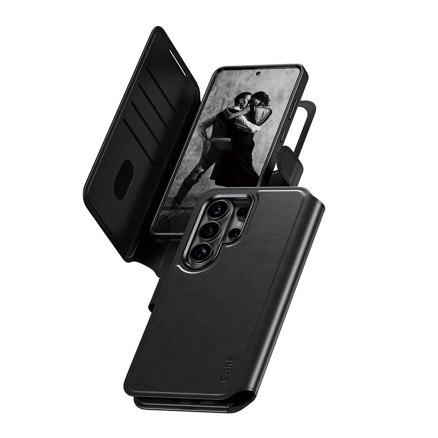 CARE - Puzdro Tango Wallet Two-In-One s QI pre Samsung Galaxy S26 Ultra, čierna