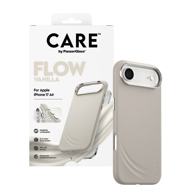 CARE - Puzdro FLOW s MagSafe pre iPhone 17 Air, vanilla