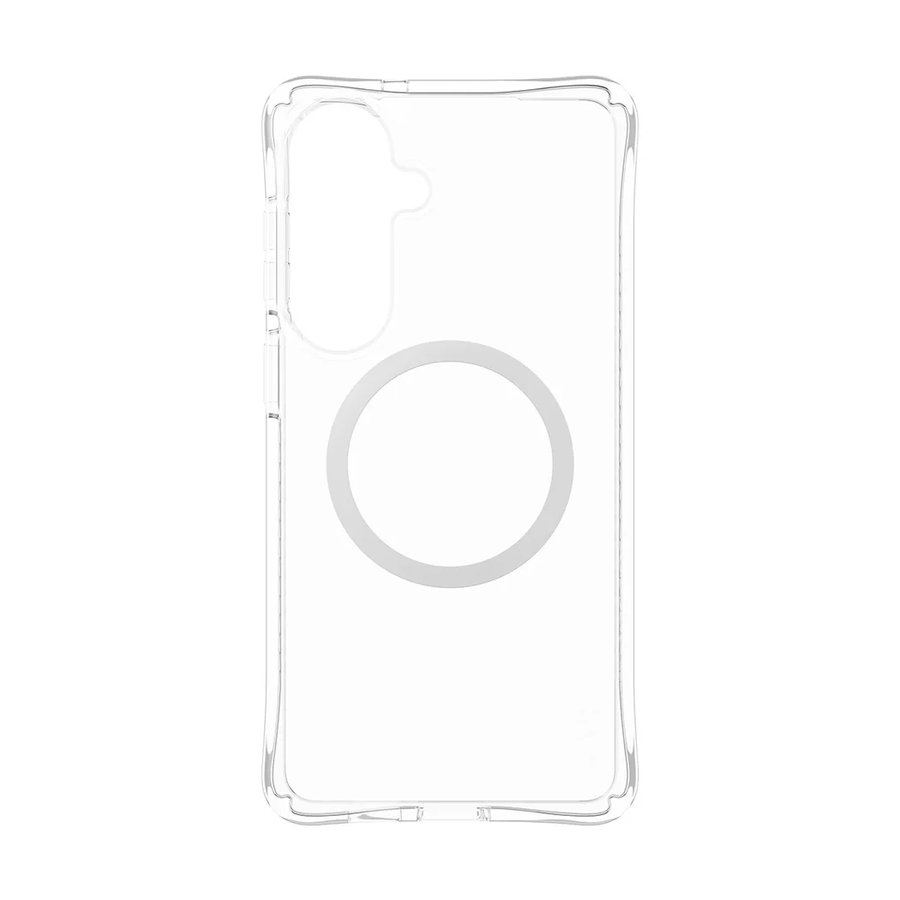 CARE - Puzdro Samba s bielym QI pre Samsung Galaxy S26+, transparentná