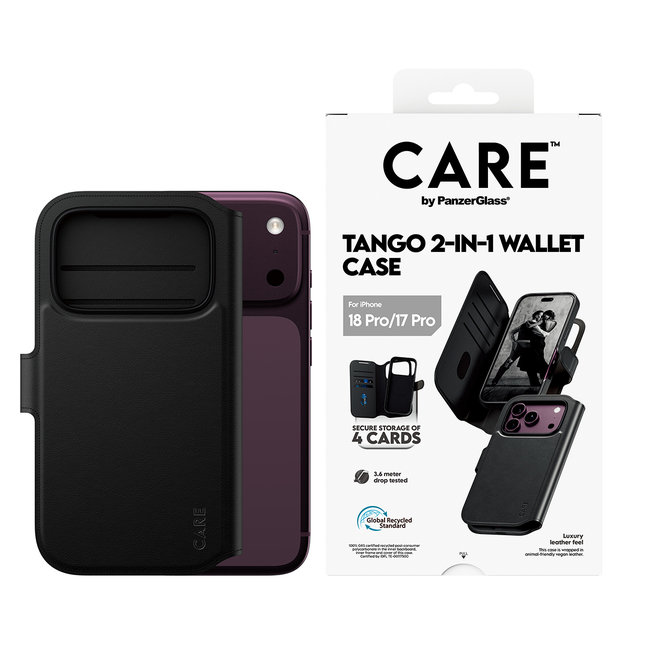 CARE - Puzdro Wallet Tango Two-In-One s MagSafe pre iPhone 18 Pro/17 Pro, čierna