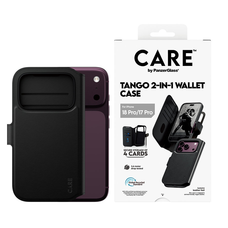 CARE - Puzdro Wallet Tango Two-In-One s MagSafe pre iPhone 18 Pro/17 Pro, čierna