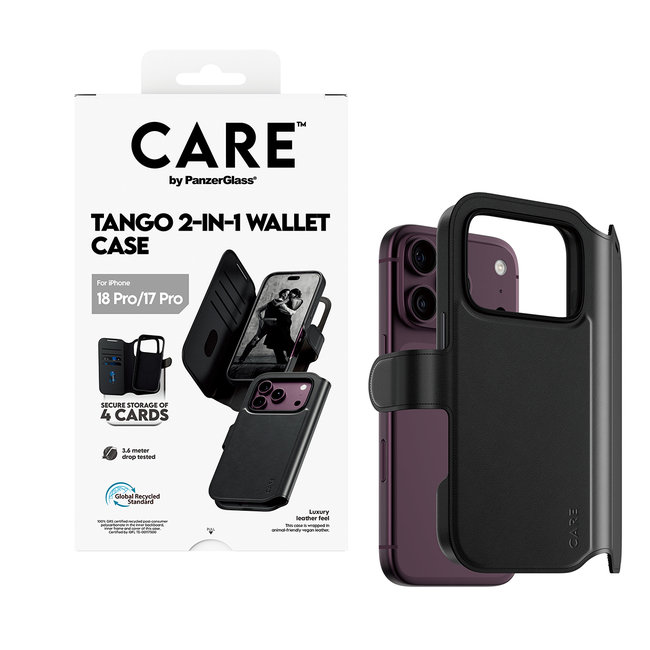 CARE - Puzdro Wallet Tango Two-In-One s MagSafe pre iPhone 18 Pro/17 Pro, čierna