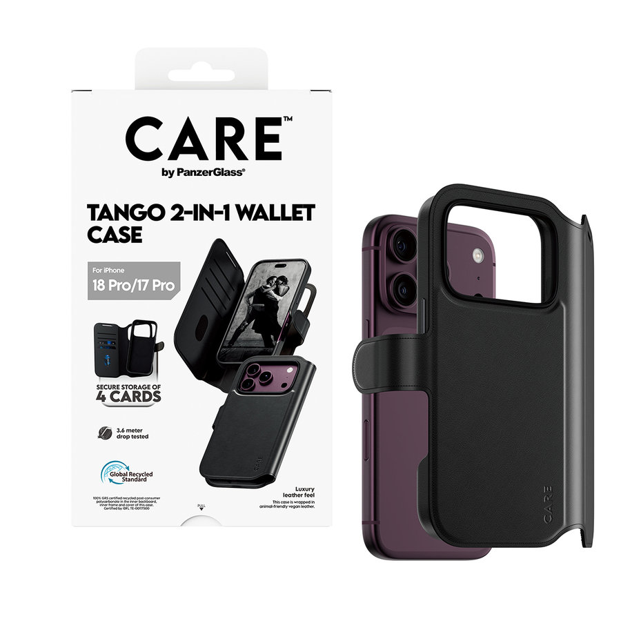 CARE - Puzdro Wallet Tango Two-In-One s MagSafe pre iPhone 18 Pro/17 Pro, čierna