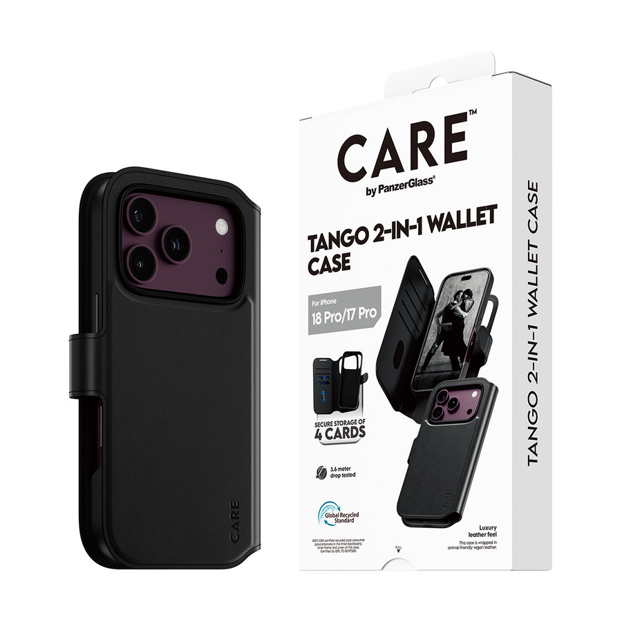 CARE - Puzdro Wallet Tango Two-In-One s MagSafe pre iPhone 18 Pro/17 Pro, čierna