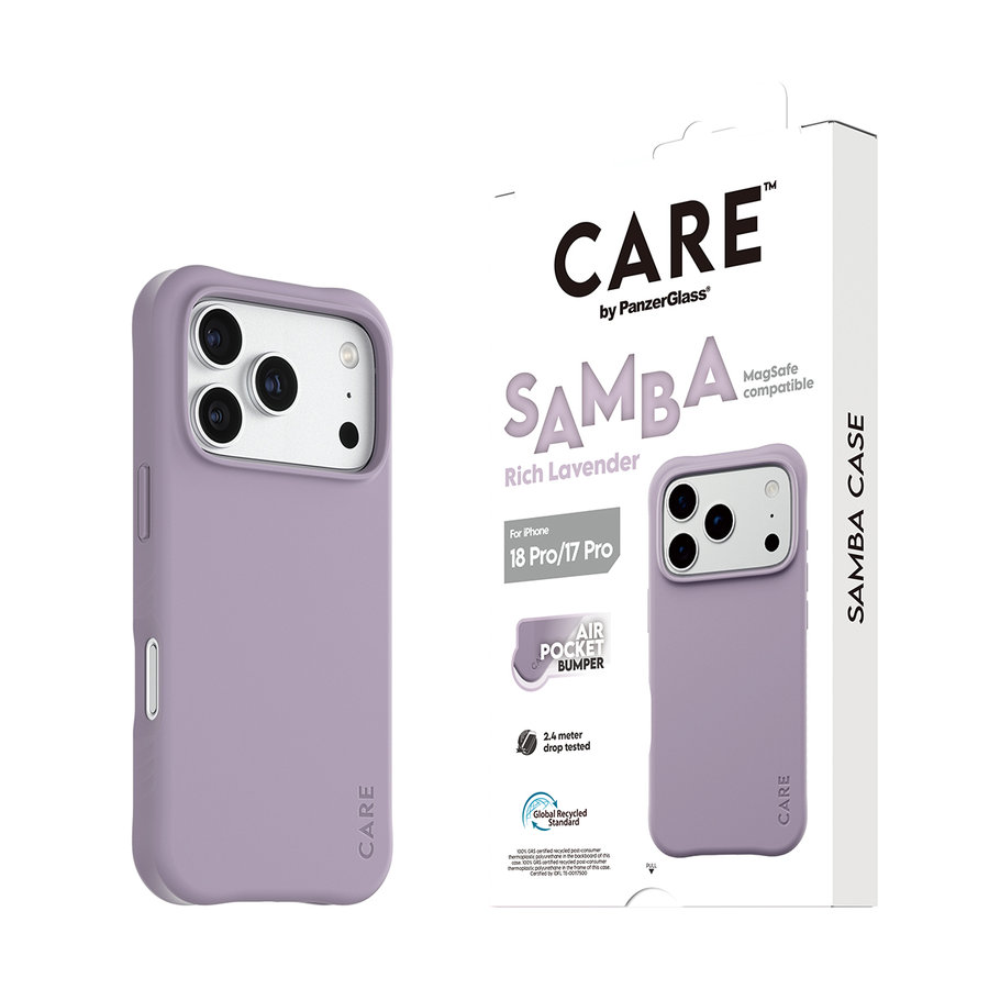 CARE - Puzdro Samba s MagSafe pre iPhone 18 Pro/17 Pro, rich lavender