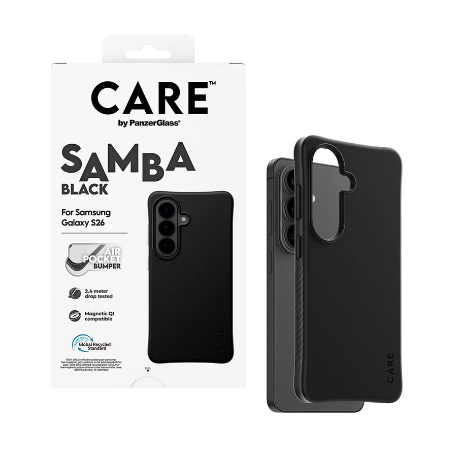 CARE - Puzdro Samba s QI pre Samsung Galaxy S26, čierna