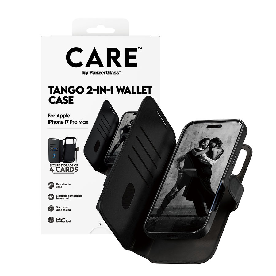 CARE - Puzdro Wallet Tango Two-In-One s MagSafe pre iPhone 17 Pro Max, čierna