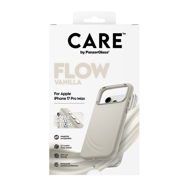 CARE - Puzdro FLOW s MagSafe pre iPhone 17 Pro Max, vanilla
