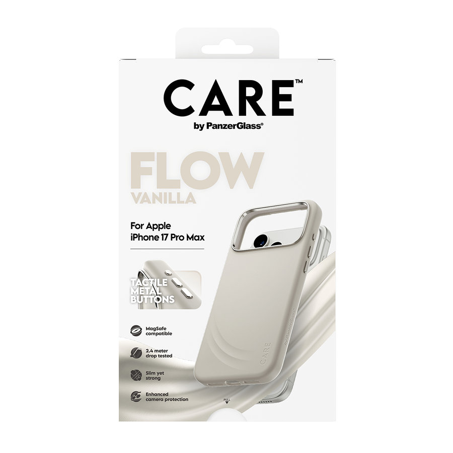 CARE - Puzdro FLOW s MagSafe pre iPhone 17 Pro Max, vanilla